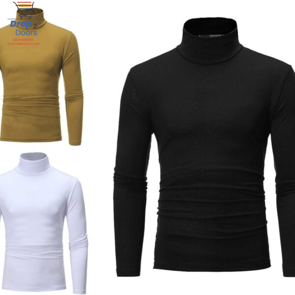 Pack Of Three MensWomens Winter Warm Long Sleeve High Neck Pullover Top