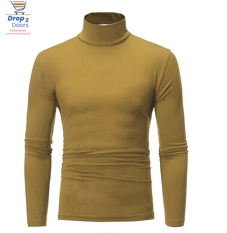 Womens/Mens Winter Warm Long Sleeve High Neck Pullover Top