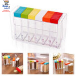 6 PCs Plastic Spice Shaker Seasoning Boxes Plastic Storage Container
