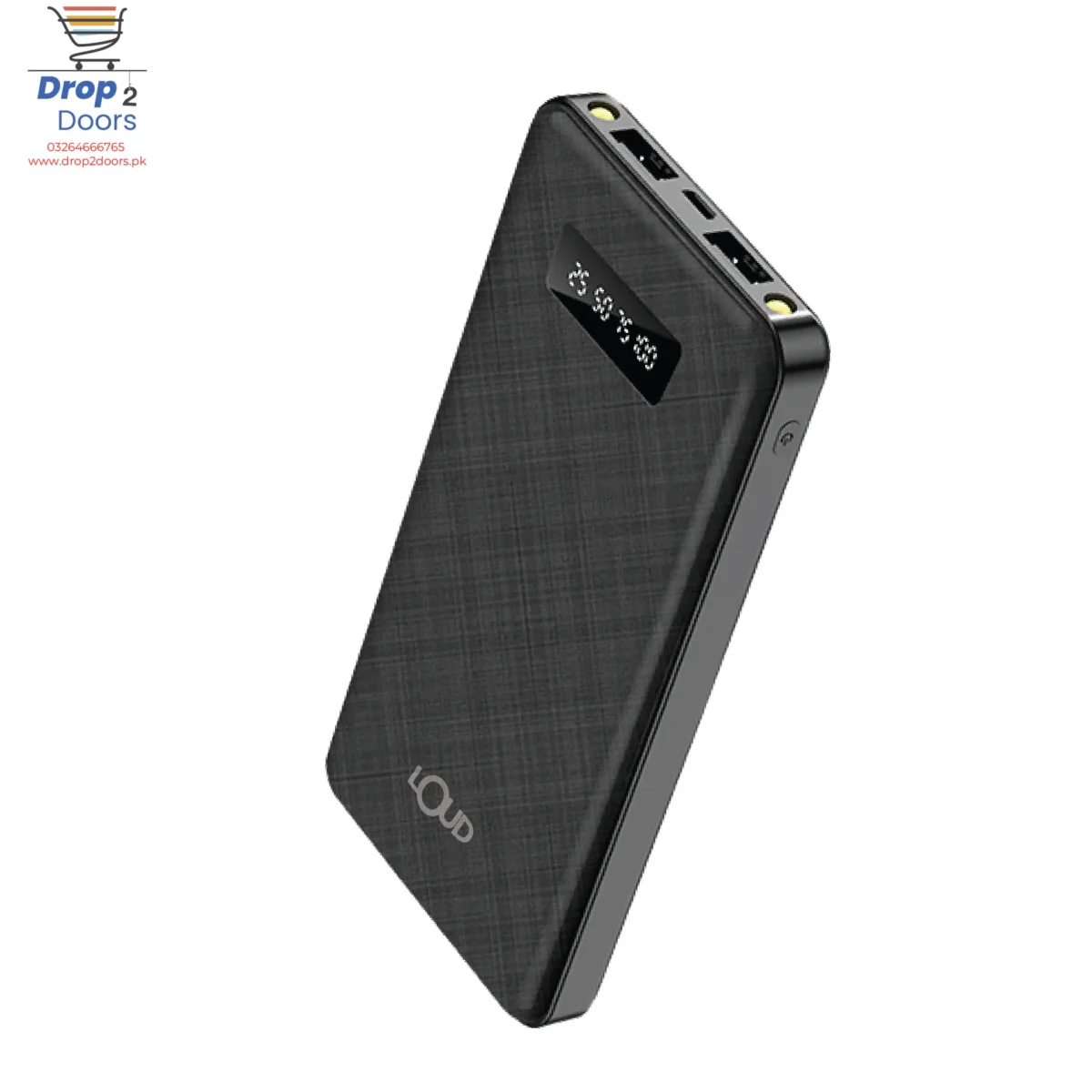 Loud PB310 Power Bank 8000mah Torch & Digital Display With 2.0A Dual Port Light Weight