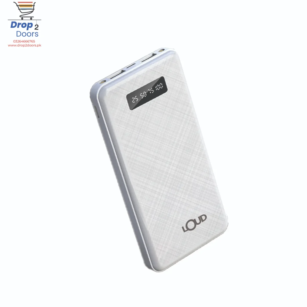 Loud PB310 Power Bank 8000mah Torch & Digital Display With 2.0A Dual Port Light Weight