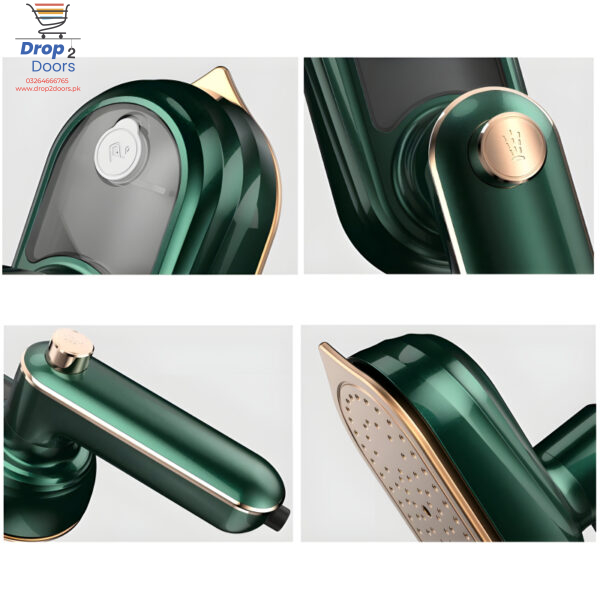 Mini Compact EV Porcelain Gold Electric Iron Effortless Precision With 130°C Constant Temperature For Efficient Dry And Wet Ironing