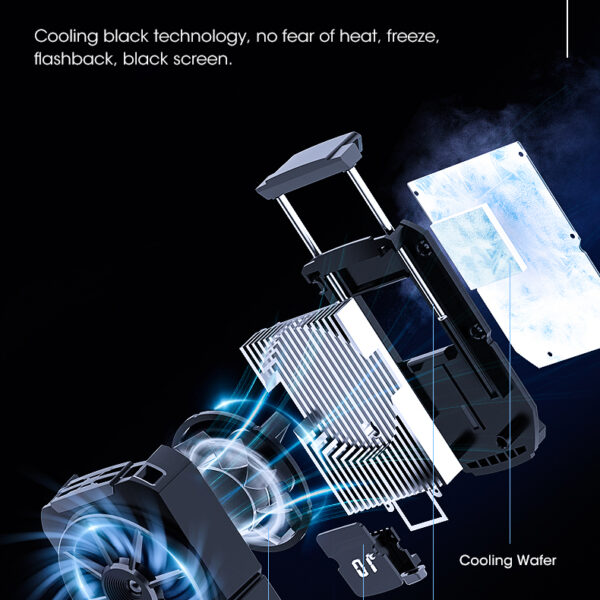 Portable DLA3 Mobile Phone Radiator Cooling Fan Case Phone Cooler With Digital Display