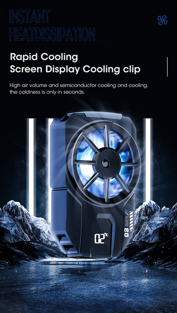 Portable DLA3 Mobile Phone Radiator Cooling Fan Case Phone Cooler With Digital Display Previous product