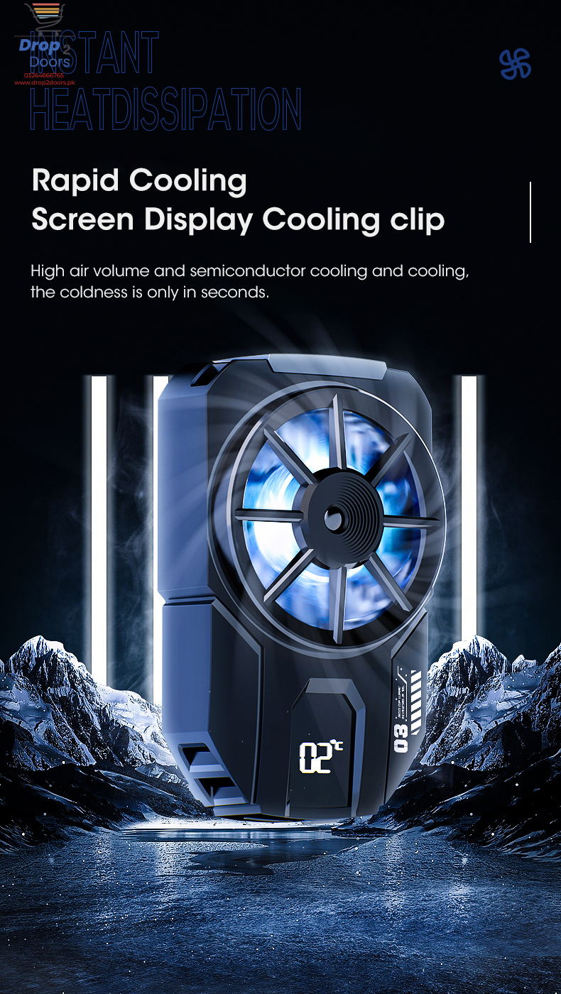 Portable DLA3 Mobile Phone Radiator Cooling Fan Case Phone Cooler With Digital Display Previous product